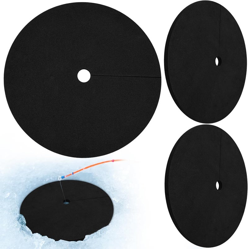 Waybas Ice Fishing Hole Covers, 12 Inch Ice Fishing Hole Insulator Ice Hole Covers Lid Ice Fish Tip Ups Ice Fishing Equipment Winter Fishing Accessories for Fish Houses - Image 1